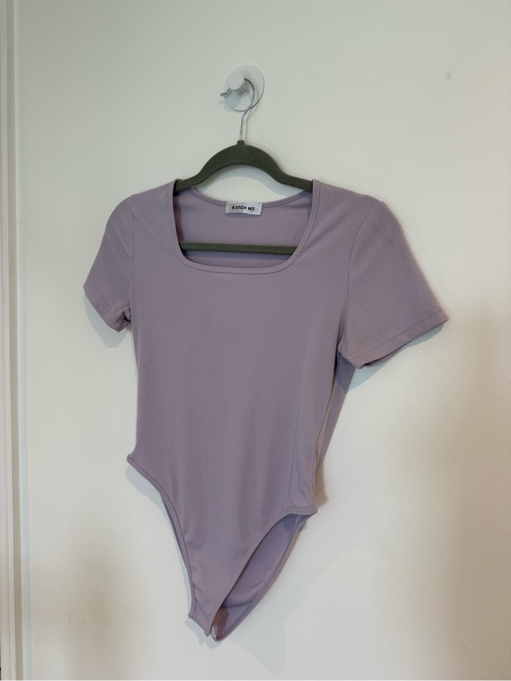 KATCH ME Square Neck Ribbed Bodysuit L/XL
